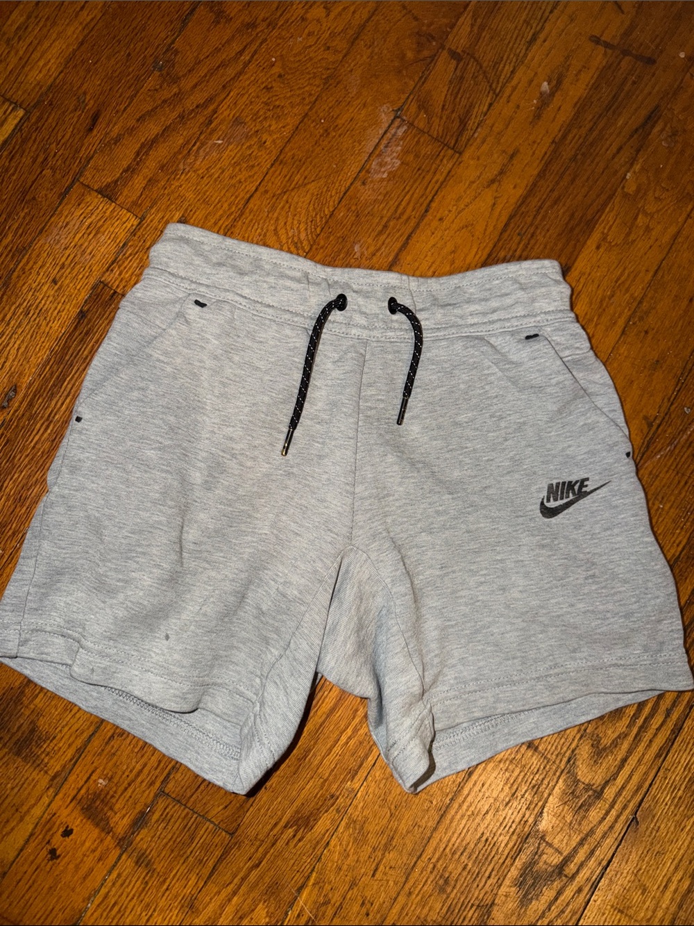 Nike kids Light Gray Athletic Fleece Shorts with Drawstring